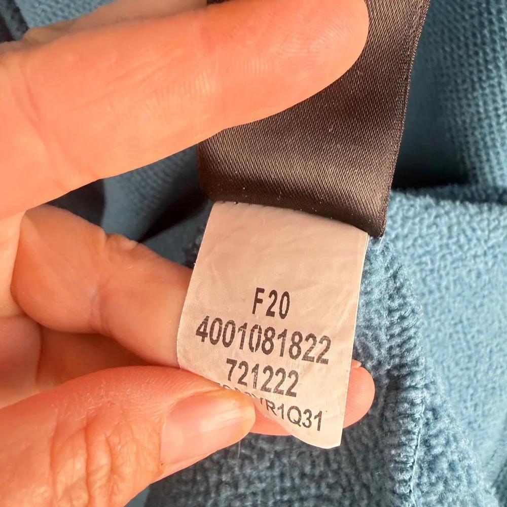 The North Face Men's Teal Blue Waffle Knit Fleece Lined Quarter Zip Size XXL